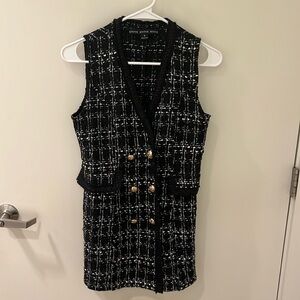 Tweed double-breasted tunic